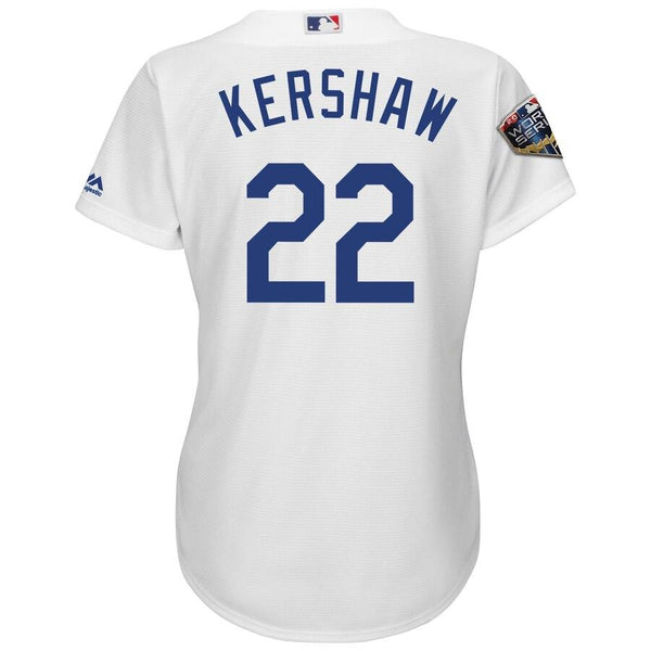 Clayton Kershaw Los Angeles Dodgers Majestic Women's World Series Cool Base Player Jersey – White 2019