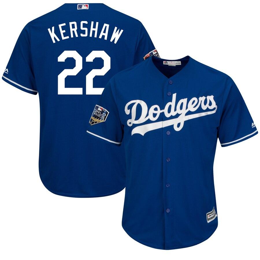Clayton Kershaw Los Angeles Dodgers Majestic World Series Cool Base Player Jersey – Royal 2019