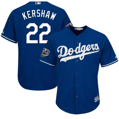 Clayton Kershaw Los Angeles Dodgers Majestic World Series Cool Base Player Jersey – Royal 2019