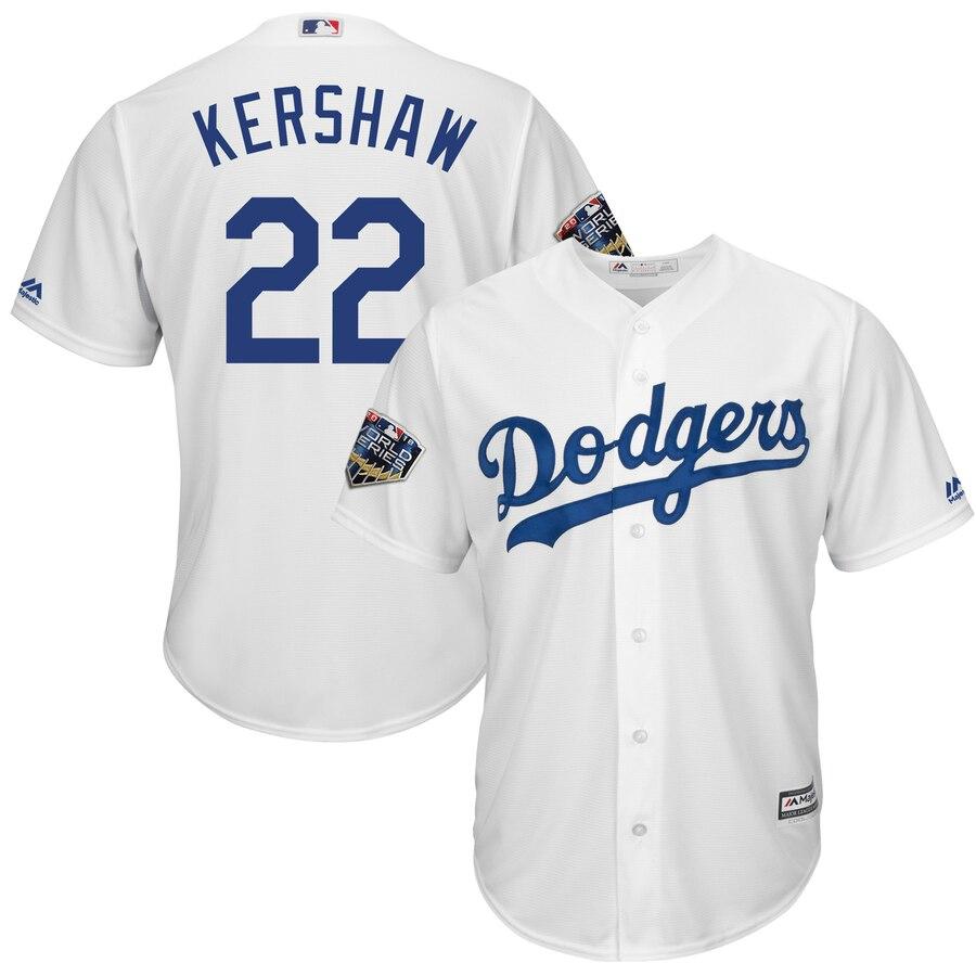 Clayton Kershaw Los Angeles Dodgers Majestic World Series Cool Base Player Jersey – White 2019