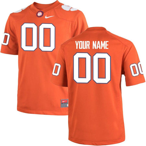 Clemson Tigers Youth Custom Team Color Jersey - Orange 2019