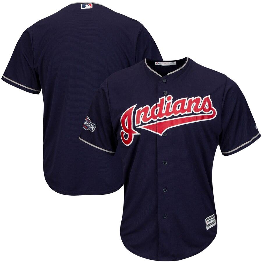 Cleveland Indians Majestic Alternate 2016 Postseason Cool Base Replica Team Jersey - Navy 2019