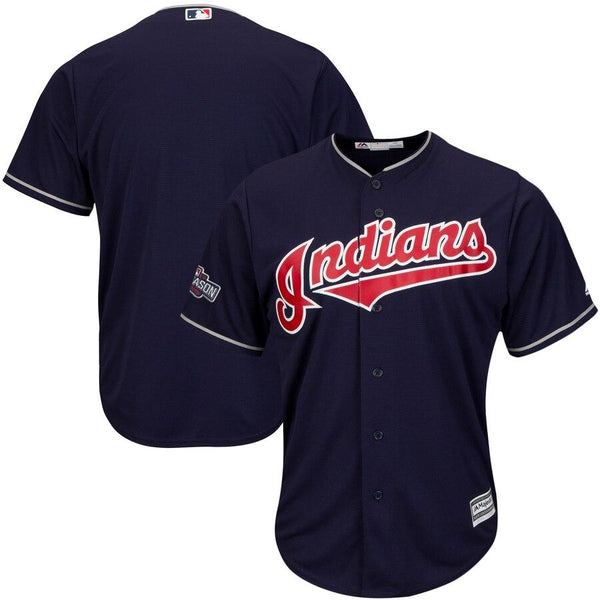 Cleveland Indians Majestic Alternate 2016 Postseason Cool Base Replica Team Jersey - Navy 2019