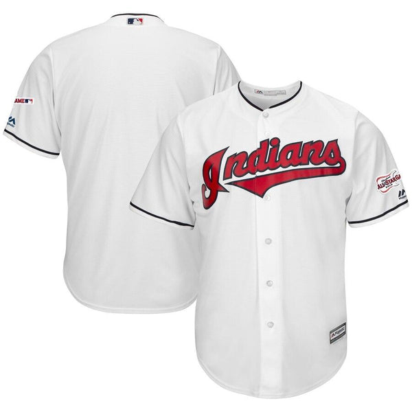 Cleveland Indians Majestic Home 2019 All-Star Game Patch Cool Base Team Jersey – White 2019