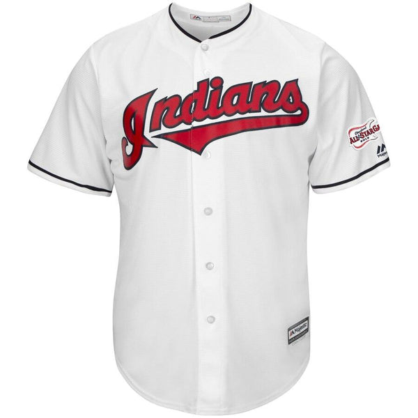 Cleveland Indians Majestic Home 2019 All-Star Game Patch Cool Base Team Jersey – White 2019
