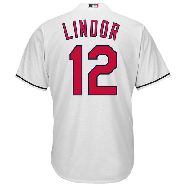 Cleveland Indians Majestic Official Cool Base Francisco Lindor Player Jersey - White 2019