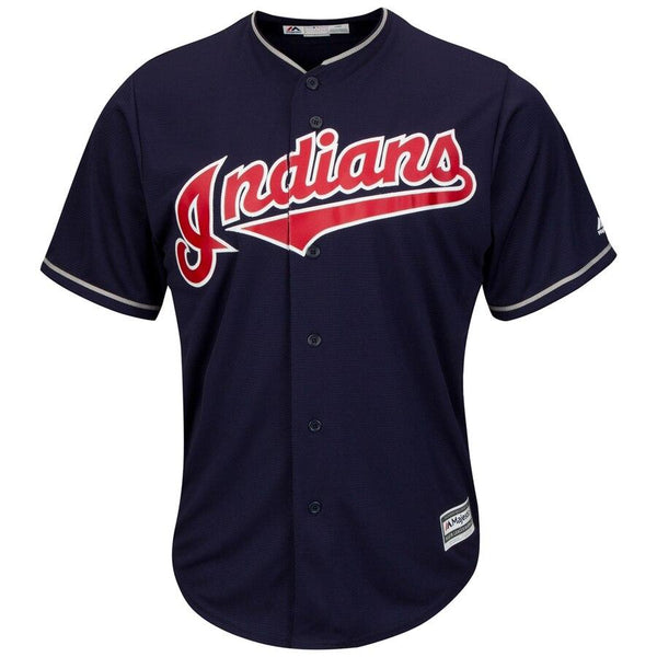 Cleveland Indians Majestic Official Cool Base Jersey - Navy 2019