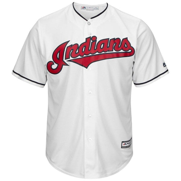 Cleveland Indians Majestic Official Cool Base Jersey - White 2019