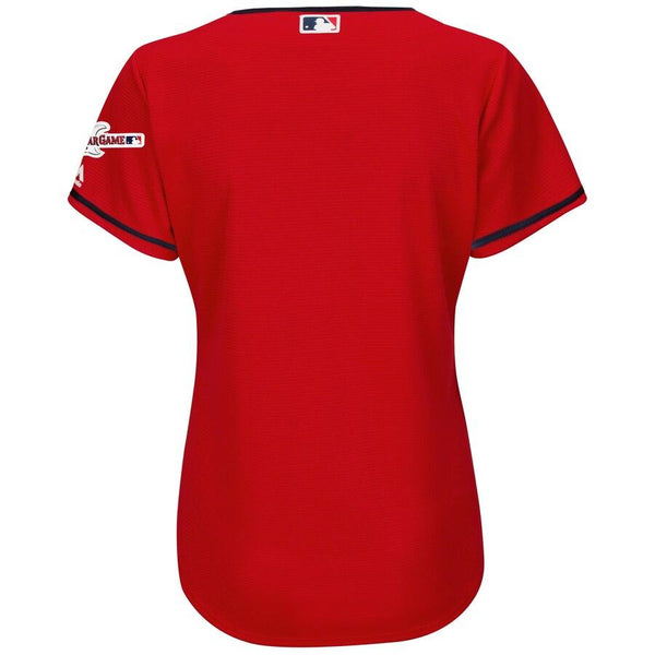 Cleveland Indians Majestic Women's Alternate 2019 All-Star Game Patch Cool Base Team Jersey – Scarlet 2019