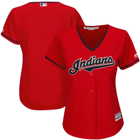 Cleveland Indians Majestic Women's Alternate 2019 Cool Base Team Jersey – Scarlet 2019