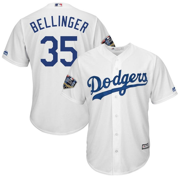 Cody Bellinger Los Angeles Dodgers Majestic World Series Cool Base Player Jersey – White 2019