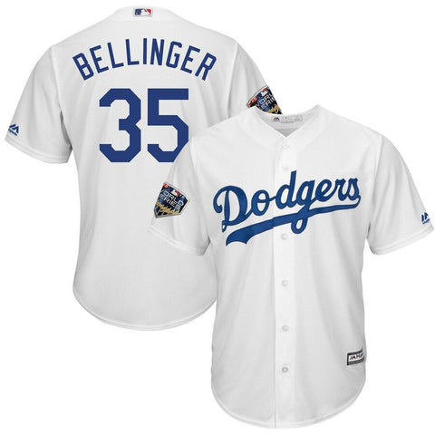 Cody Bellinger Los Angeles Dodgers Majestic World Series Cool Base Player Jersey – White 2019