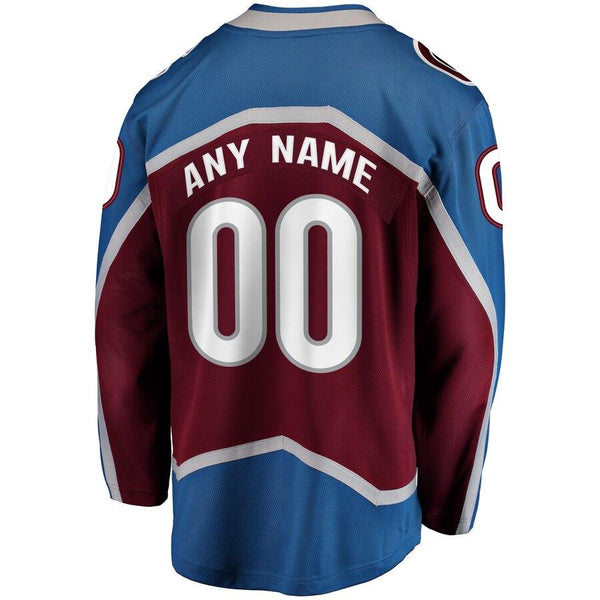Colorado Avalanche Home Breakaway Custom Jersey - Maroon 2019