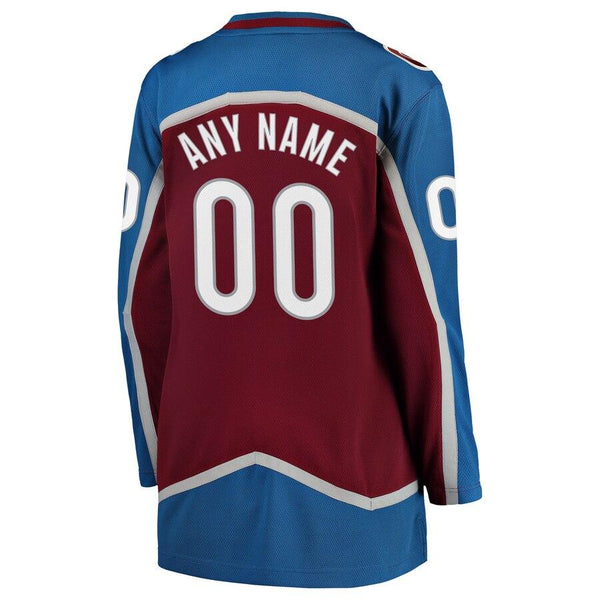 Colorado Avalanche Women's Home Breakaway Custom Jersey - Maroon 2019