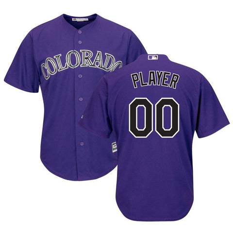 Colorado Rockies Majestic Alternate Cool Base Custom Jersey - Purple 2019