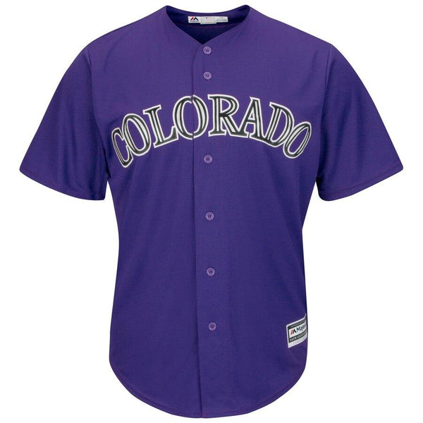 Colorado Rockies Majestic Alternate Cool Base Custom Jersey - Purple 2019