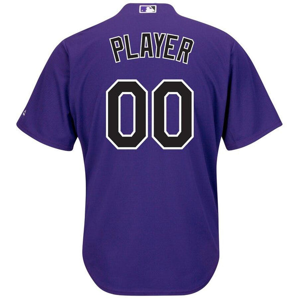 Colorado Rockies Majestic Alternate Cool Base Custom Jersey - Purple 2019
