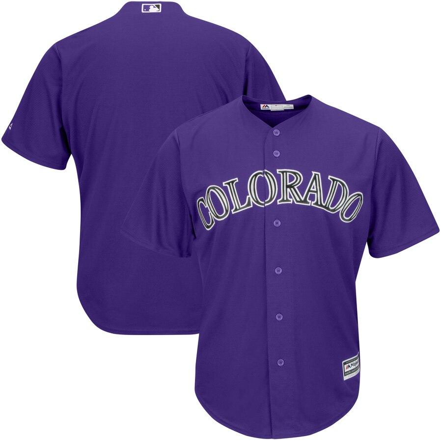 Colorado Rockies Majestic Alternate Official Cool Base Team Replica Jersey - Purple 2019