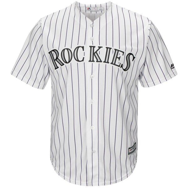 Colorado Rockies Majestic Home Cool Base Custom Jersey - White 2019