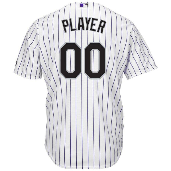 Colorado Rockies Majestic Home Cool Base Custom Jersey - White 2019