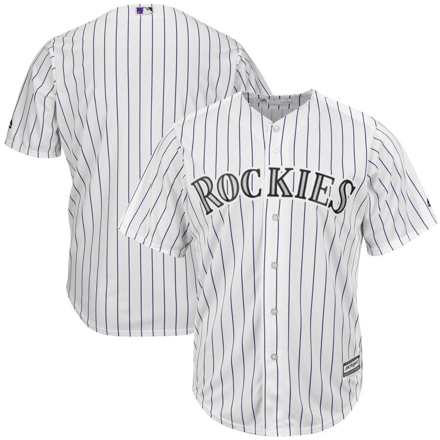 Colorado Rockies Majestic Home Official Cool Base Team Jersey - White 2019