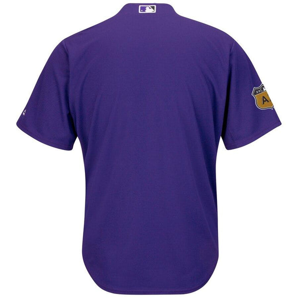 Colorado Rockies Majestic Spring Training Cool Base Team Jersey - Purple 2019