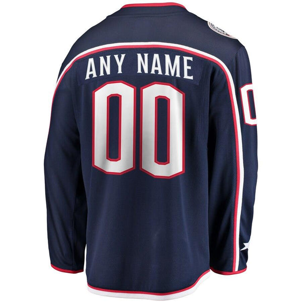 Columbus Blue Jackets Home Breakaway Custom Jersey - Navy 2019