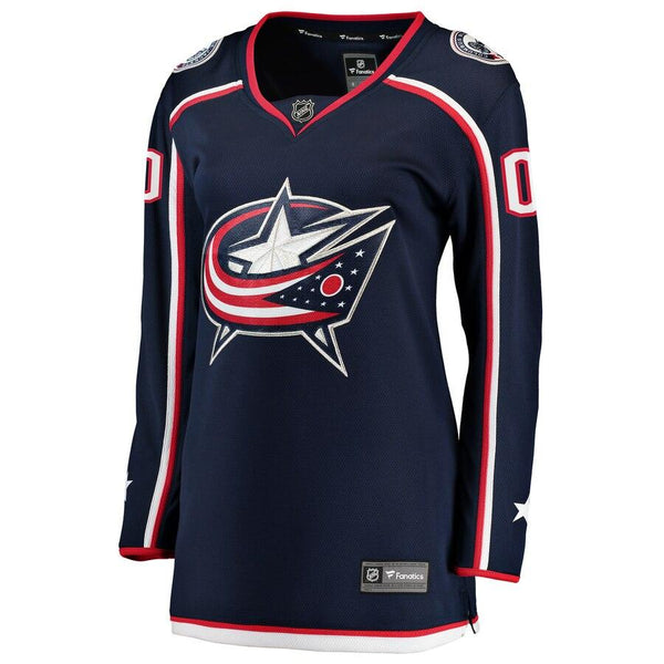 Columbus Blue Jackets Women's Home Breakaway Custom Jersey - Navy 2019