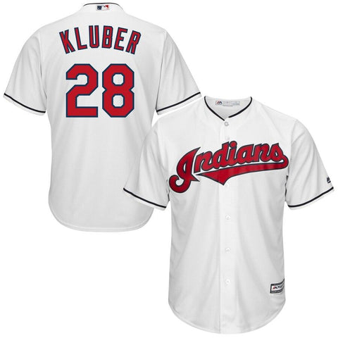 Corey Kluber Cleveland Indians Majestic Cool Base Player Jersey - White 2019