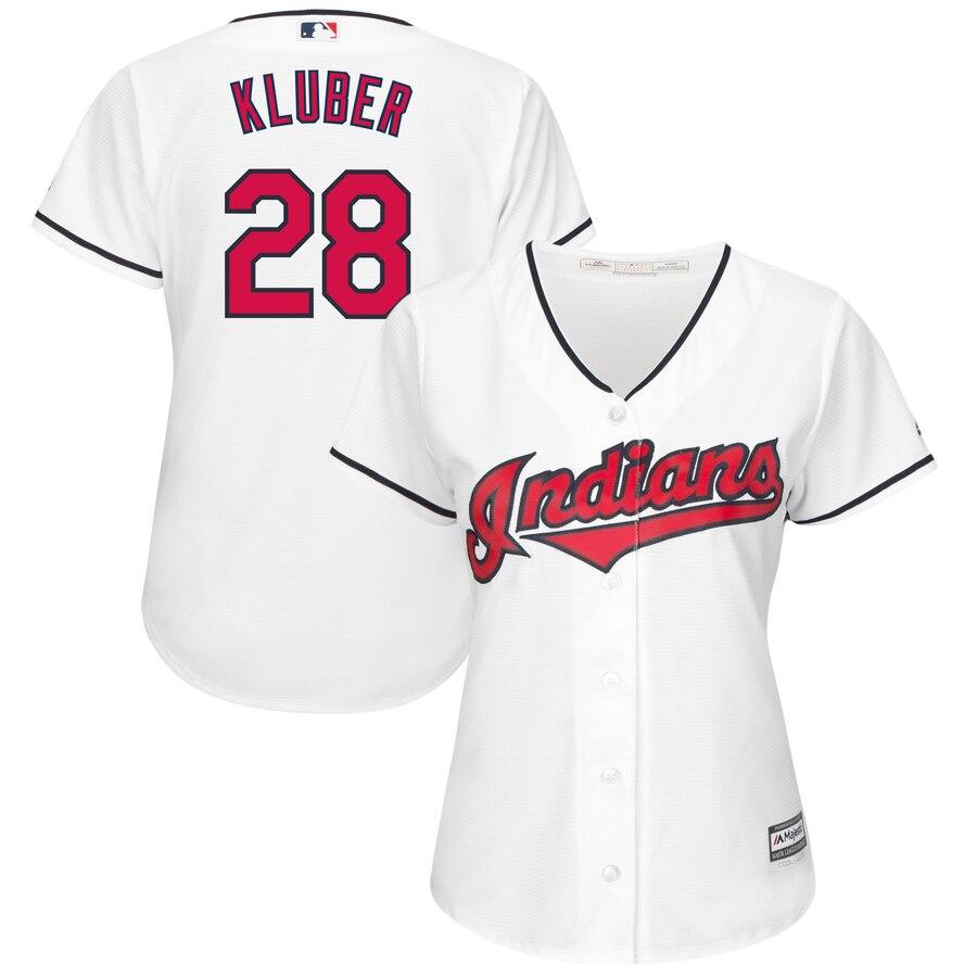 Corey Kluber Cleveland Indians Majestic Women's Home Cool Base Jersey - White 2019