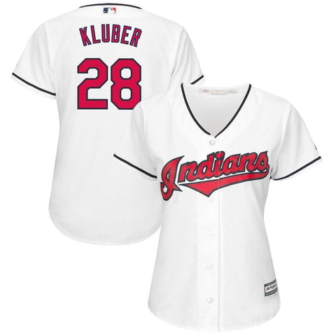Corey Kluber Cleveland Indians Majestic Women's Home Cool Base Jersey - White 2019