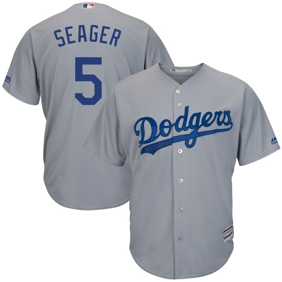 Corey Seager Los Angeles Dodgers Majestic Road Official Cool Base Replica Player Jersey - Gray 2019