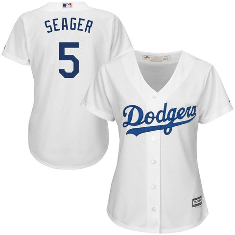 Corey Seager Los Angeles Dodgers Majestic Women's Cool Base Player Jersey -White 2019