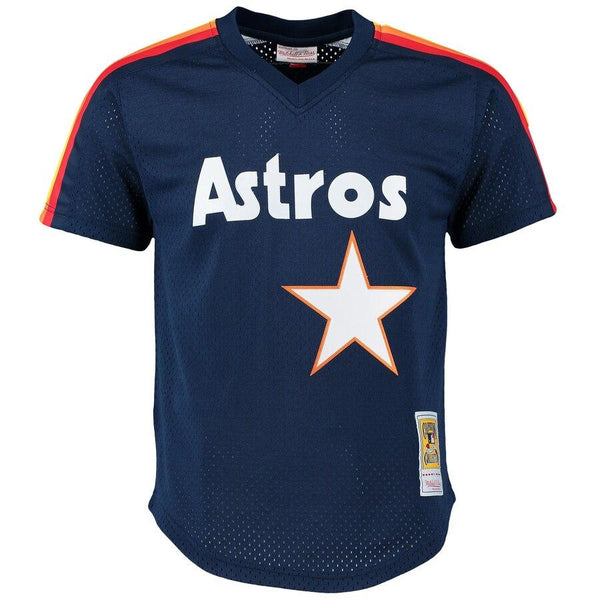 Craig Biggio Houston Astros Mitchell &amp; Ness Cooperstown Mesh Batting Practice Jersey - Navy 2019