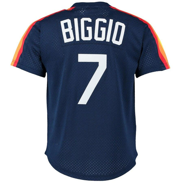 Craig Biggio Houston Astros Mitchell &amp; Ness Cooperstown Mesh Batting Practice Jersey - Navy 2019