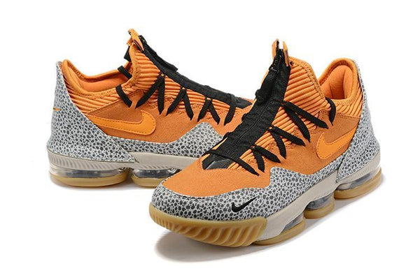 Nike Lebron XVI 16 Low 'Safari' Orange Cement Men Shoes Sale Basketball  Sneaker Size US7,8,8.5,9,10,11,12