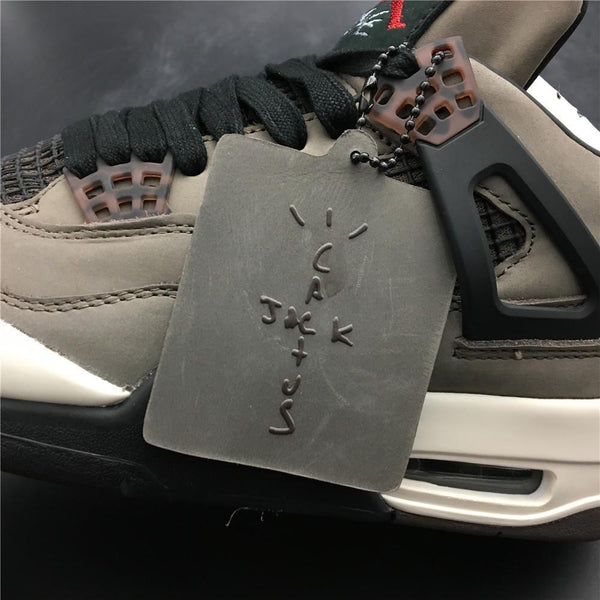 Nike Air Jordan 4 Retro Travis Scott Dark Mocha Sail Cool Grey Vred Men Shoes Sale Size US 7, 8, 8.5, 9, 10, 11, 12, 13