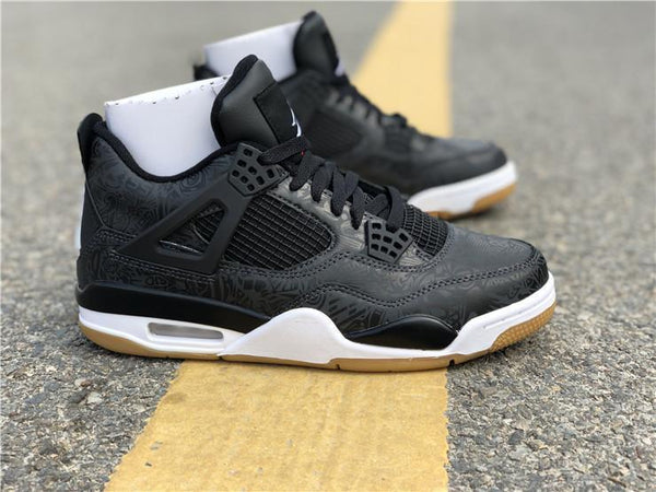 Nike Air Jordan 4 SE Retro Black White Light Gum Brown White Black  Men Shoes Sale Size US 7, 8, 8.5, 9, 10, 11, 12, 13