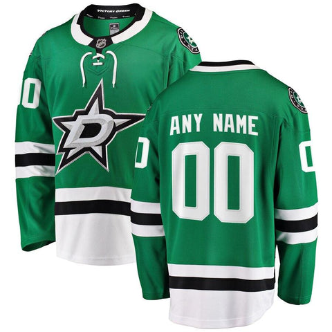 Dallas Stars Home Breakaway Custom Jersey - Green 2019