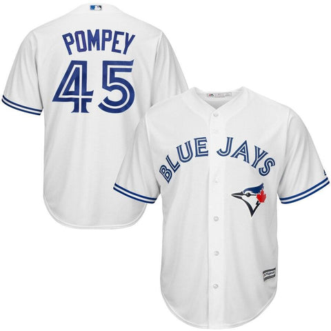 Dalton Pompey Toronto Blue Jays Majestic Cool Base Player Jersey - White 2019