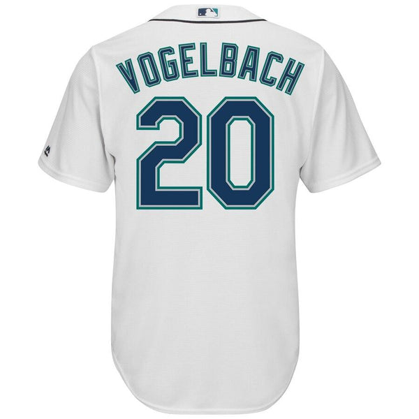 Dan Vogelbach Seattle Mariners Majestic Home Cool Base Replica Player Jersey - White 2019