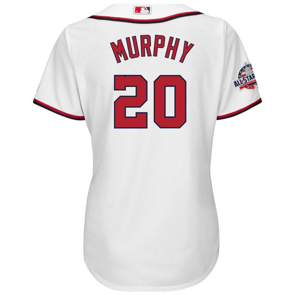 Daniel Murphy Washington Nationals Majestic Women's All-Star Game Home Cool Base Player Jersey – White 2019