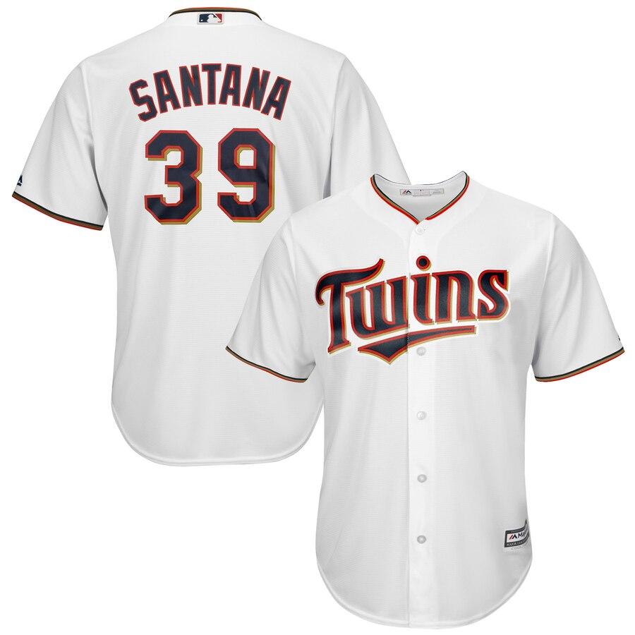 Daniel Santana Minnesota Twins Majestic Cool Base Player Jersey - White 2019