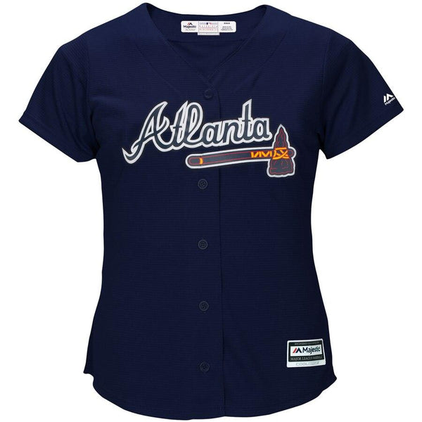 Dansby Swanson Atlanta Braves Majestic Women's Cool Base Player Jersey - Navy 2019