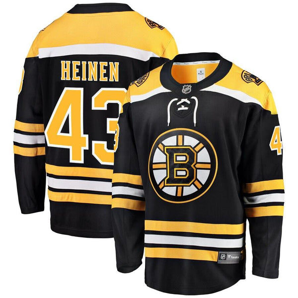 Danton Heinen Boston Bruins Home Breakaway Player Jersey – Black 2019