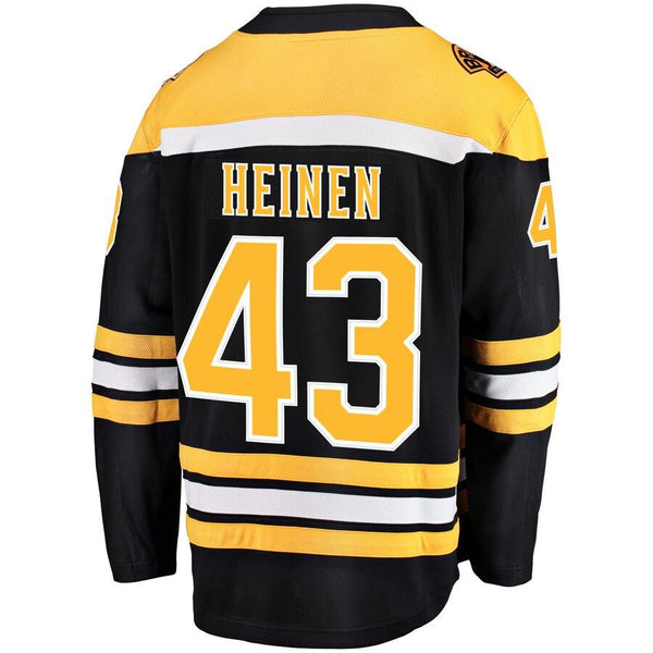 Danton Heinen Boston Bruins Home Breakaway Player Jersey – Black 2019