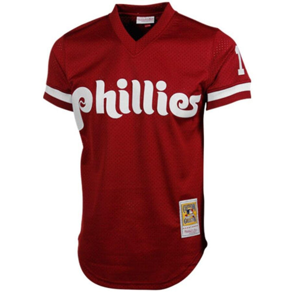 Darren Daulton Philadelphia Phillies Mitchell &amp; Ness Cooperstown Mesh Batting Practice Jersey - Red 2019