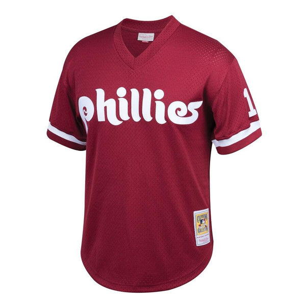Darren Daulton Philadelphia Phillies Mitchell &amp; Ness Youth Cooperstown Collection Mesh Batting Practice Jersey – Burgundy 2019