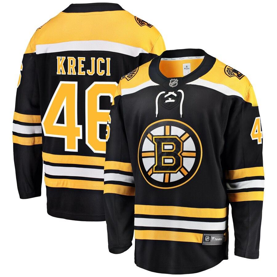David Krejci Boston Bruins Home Breakaway Player Jersey – Black 2019