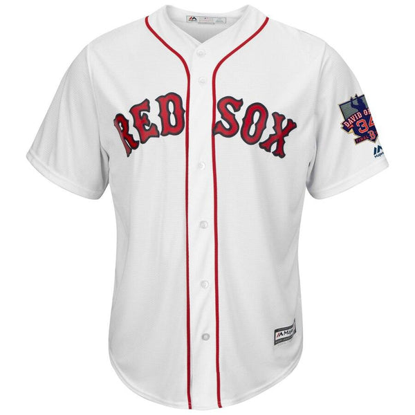 David Ortiz Boston Red Sox Majestic Cool Base Jersey with Retirement Patch - White 2019